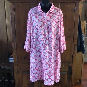 J. McLaughlin Pink Tunic Top Size XL